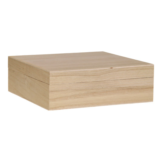 Playwood kist vierkant met losse deksel
