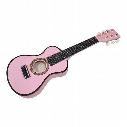 Playwood houten gitaar roze - 6 snaren