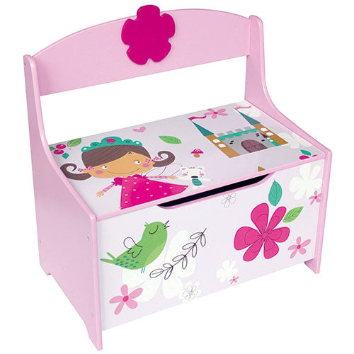 Load image into Gallery viewer, Playwood houten speelgoedbank roze
