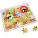 Playwood houten legpuzzel boerderij - 48st.