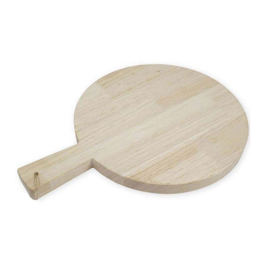 Playwood houten snijplank rond met handvat, 34cm