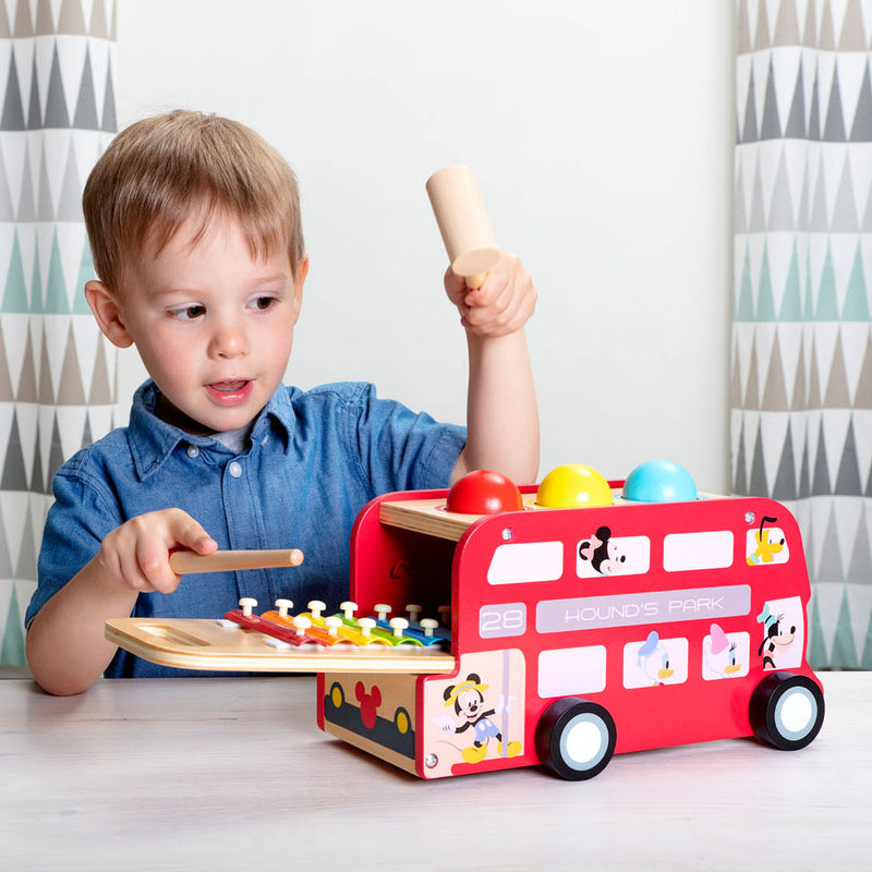 Load image into Gallery viewer, Disney Mickey Mouse Houten Hamerbank en Xylofoon
