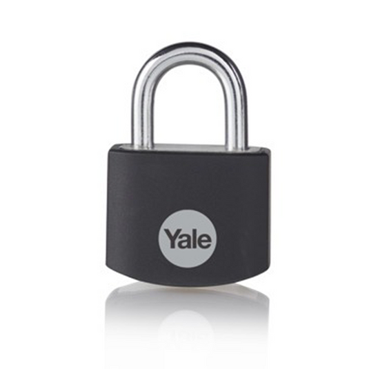 Yale 1065061 - hangslot 25mm alu zwart std | 3 stuks