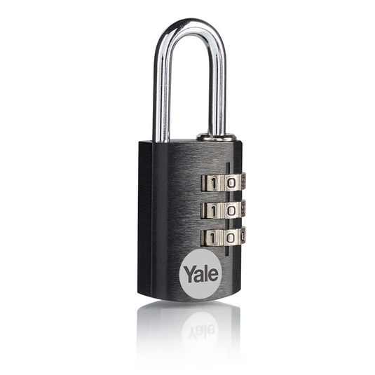 Yale 1065202 - hangslot 20mm alu zwart std | 3 stuks