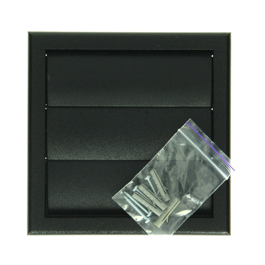 Renson 1069265 - opbouw dampkaprooster pvc 733 (154x154) str 9005 (zwart) | 2 stuks
