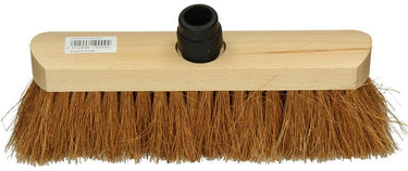 1009167 - cocosbezem rond hout gelakt 30cm + st eb zwart | 5 stuks