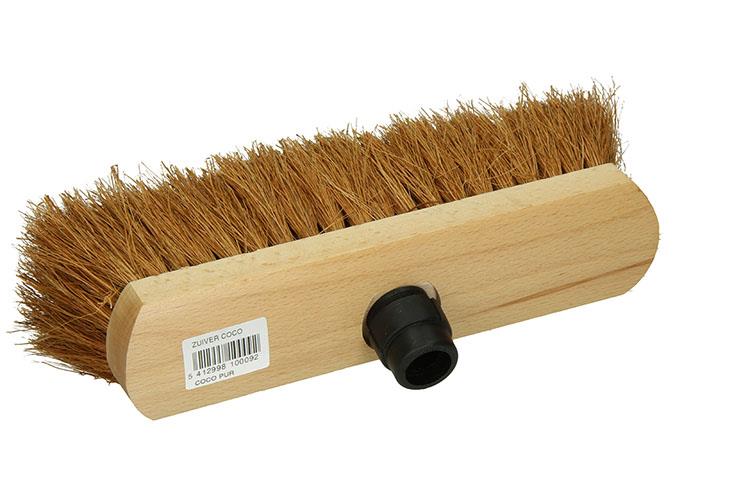 Afbeelding laden in galerijviewer, 1009167 - cocosbezem rond hout gelakt 30cm + st eb zwart | 5 stuks
