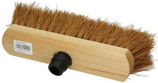 1009167 - cocosbezem rond hout gelakt 30cm + st eb zwart | 5 stuks