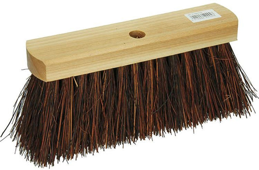 1009161 - straatveger 50% bahia rond hout gelakt 30cm | 2 stuks