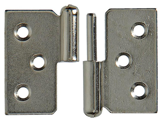 Mack 1013351 - 2 meubelpaumellen rechts vernikkeld h 40 x b 50 mm | 5 stuks
