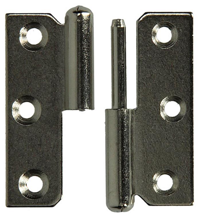 Laden Sie das Bild in Galerie -Viewer, Mack 1013465 - 2 meubelpaumellen rechts vernikkeld h 50 x b 40 mm | 5 stuks
