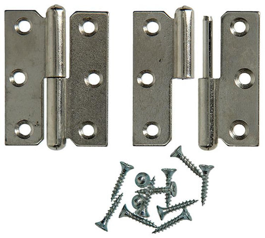 Mack 1013465 - 2 meubelpaumellen rechts vernikkeld h 50 x b 40 mm | 5 stuks