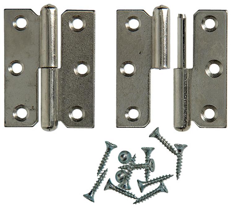 Afbeelding laden in galerijviewer, Mack 1013465 - 2 meubelpaumellen rechts vernikkeld h 50 x b 40 mm | 5 stuks

