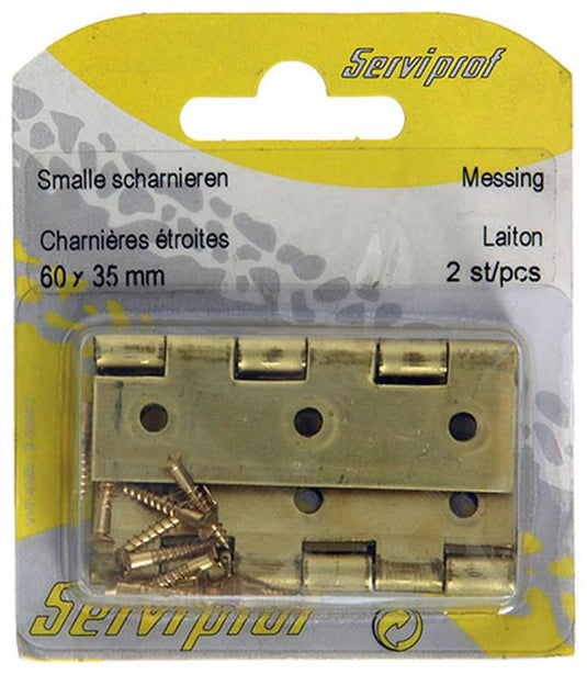Mack 1013504 - 2 smalle scharnieren messing h 60 x b 46 mm | 5 stuks