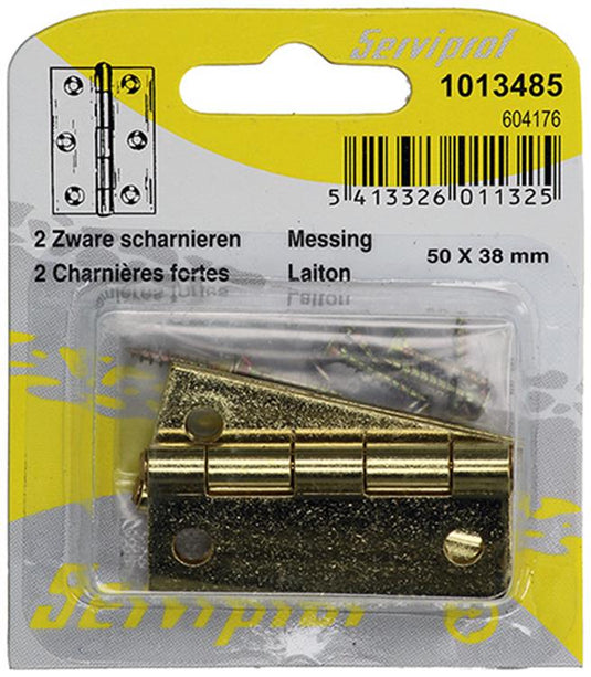 Mack 1013485 - 2 scharnieren vermessingd h 50 x b 38 mm | 5 stuks