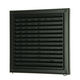 Renson 1069263 - opbouw regelbare rooster pvc 732 (187x187) str 9005 (zwart) | 2 stuks