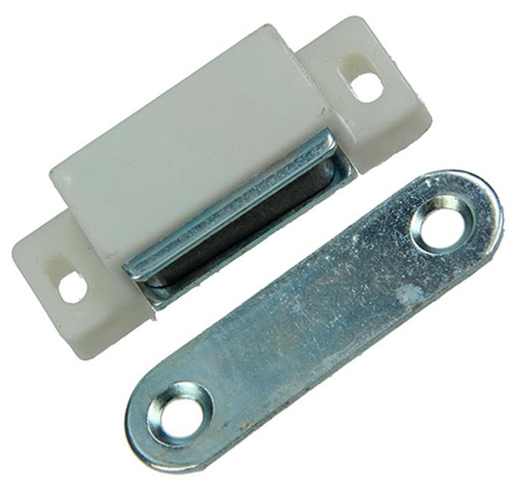 Afbeelding laden in galerijviewer, Mack 1015813 - 2 magneetsloten, licht model, kunststof wit | 10 stuks
