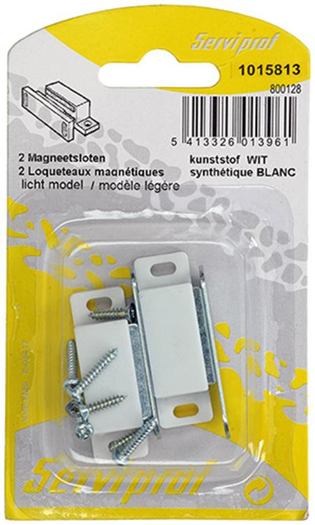 Afbeelding laden in galerijviewer, Mack 1015813 - 2 magneetsloten, licht model, kunststof wit | 10 stuks
