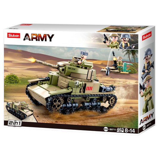 Sluban wwii - italiaanse tank 2in1 - 463dlg.