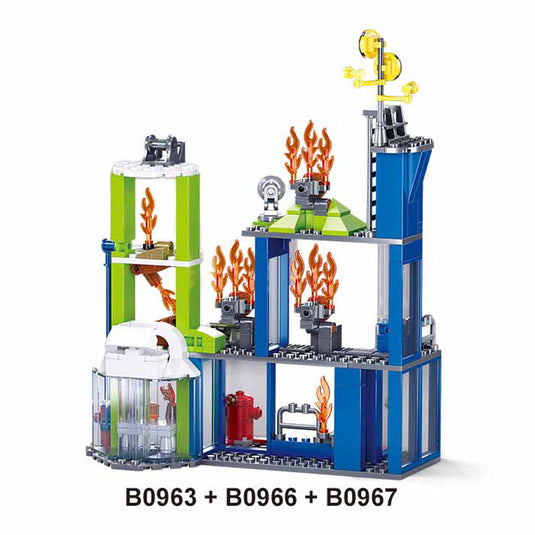 Sluban fire robot drill bouwspeelgoed kinderen vanaf 6 jaar – constructiespeelgoed modelbouw brandweer robot – bouwdoos met 130 bouwstenen en 1 minifiguur – m38-b0963