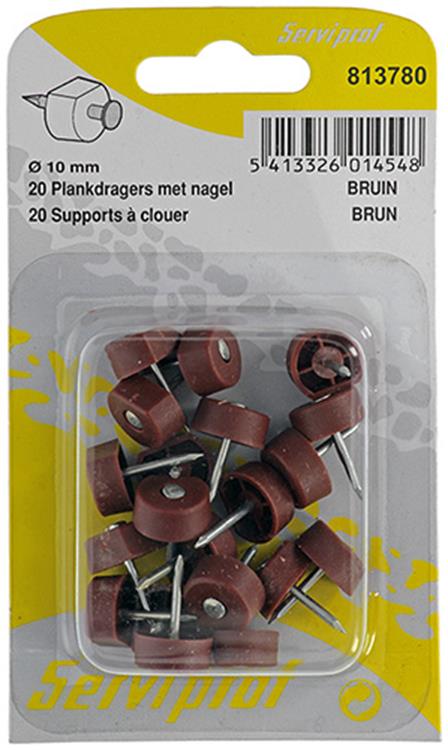 Laden Sie das Bild in Galerie -Viewer, Mack 1017028 - 20 plankdragers met nagel bruin | 5 stuks
