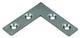 Mack 1013301 - 8 platte winkelhaken verzinkt 40x40x10x2mm | 10 stuks