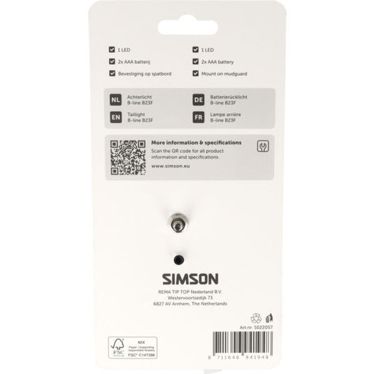 Simson aurora achterlicht b-line b23f