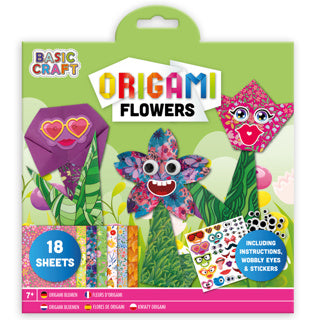 Load image into Gallery viewer, Origami set bloemen dieren 18st+stickers
