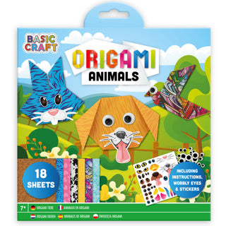 Load image into Gallery viewer, Origami set bloemen dieren 18st+stickers
