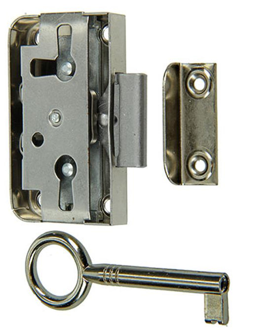 Mack 1015912 - 1 oplegmeubelslot vernikkeld 15mm | 5 stuks