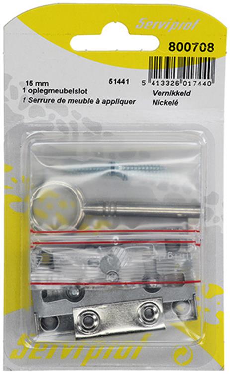 Afbeelding laden in galerijviewer, Mack 1015912 - 1 oplegmeubelslot vernikkeld 15mm | 5 stuks
