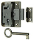 Mack 1015915 - 1 oplegmeubelslot vernikkeld 30mm | 5 stuks