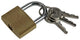 Mack 1014073 - hangslot met cilinder messing 30 mm | 10 stuks