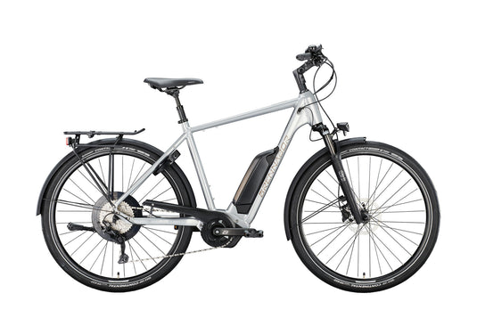 Brennabor elektrische trekkingfiets t-38e mod. 22 ebike brennab.t-38e 28 55 diam. 10sp silver brown