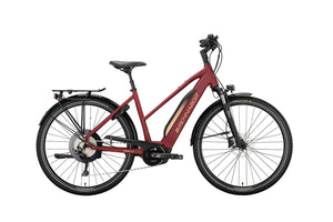Brennabor elektrische trekkingfiets t-48e mod. 22 ebike brennab.t-48e 28 55 trap. 10sp red orange