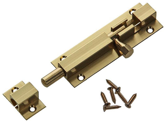 Mack 1013682 - 1 schuifgrendel messing gepolierd a 75 - b 16 mm | 5 stuks