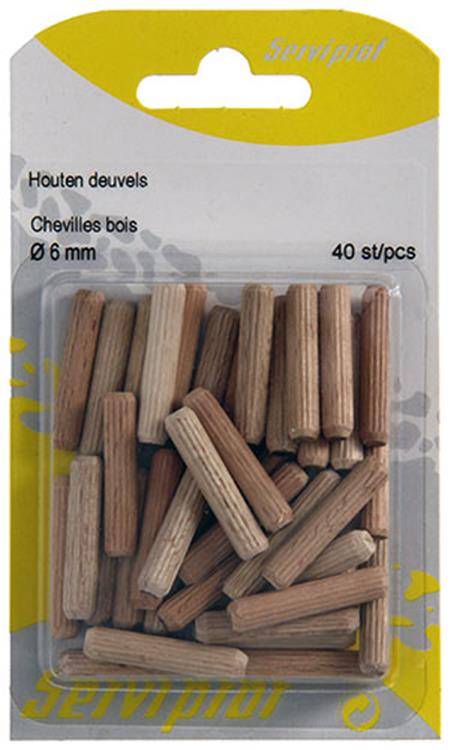 Afbeelding laden in galerijviewer, Mack 1013777 - 40 houten deuvels ø 6 mm | 5 stuks
