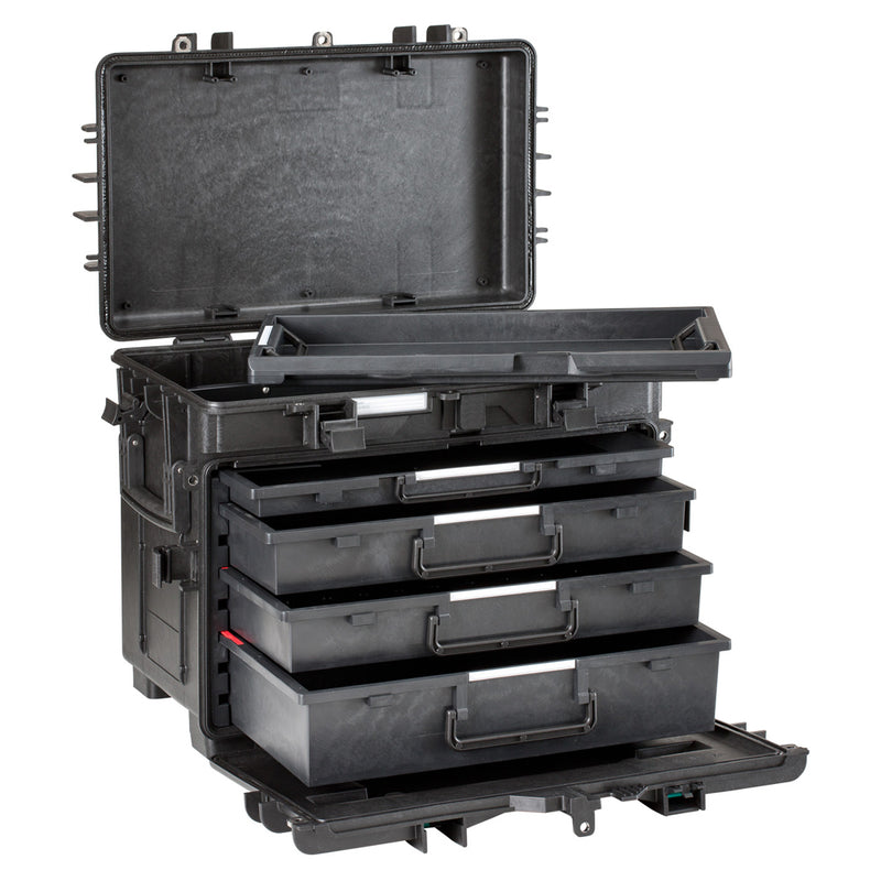 Load image into Gallery viewer, Explorer cases 5140 trolley zwart met ledige lades
