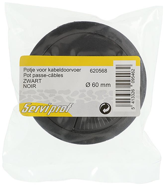 Afbeelding laden in galerijviewer, Mack 1014495 - 1 potje voor kabeldoorvoer zwart ø 60 mm | 10 stuks
