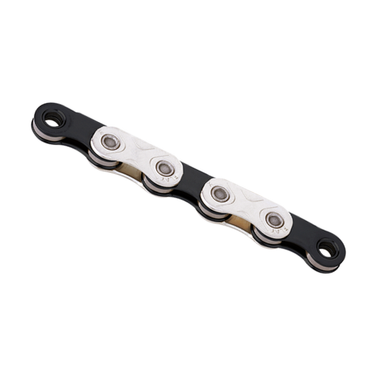 Kmc ketting x-flat waxed 12 13 speed - 126l - zilver zwart