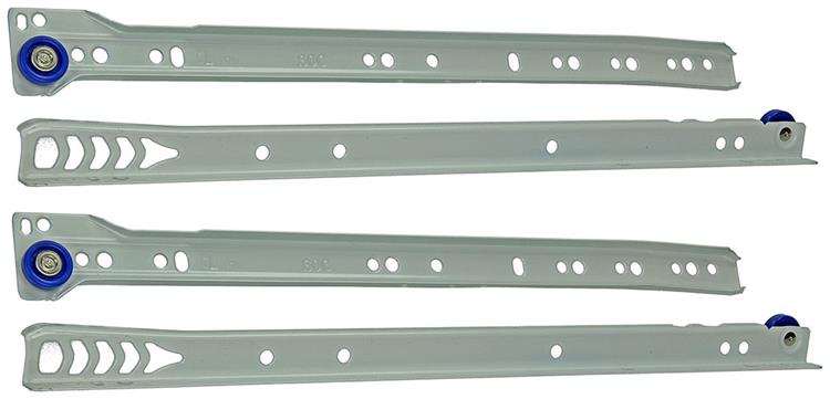 Afbeelding laden in galerijviewer, 1013688 - paar rolladegeleiders wit 25kg 35cm | 5 stuks
