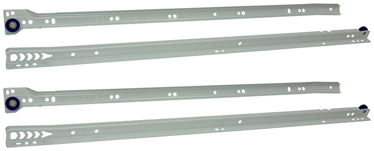 Afbeelding laden in galerijviewer, 1013693 - paar rolladegeleiders wit 25kg 60cm | 5 stuks
