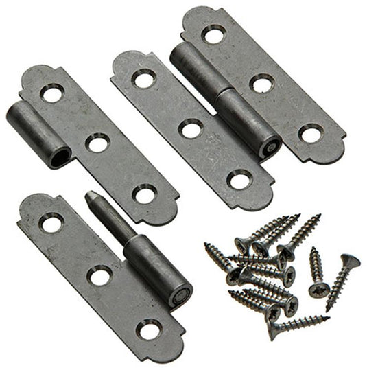 Mack 1013707 - 2 spaanse paumellen links inox h 80 - b 45 mm | 5 stuks