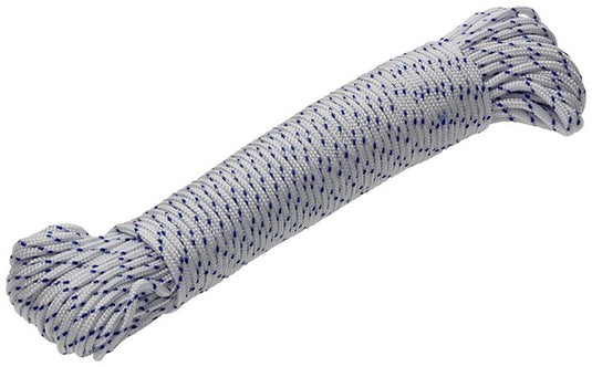 Mack 1014930 - pp gevlochten wit blauw streng2mm 20m | 5 stuks