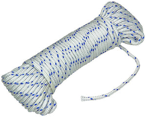 Mack 1014995 - pp gevlochten wit blauw streng4mm 20m | 5 stuks