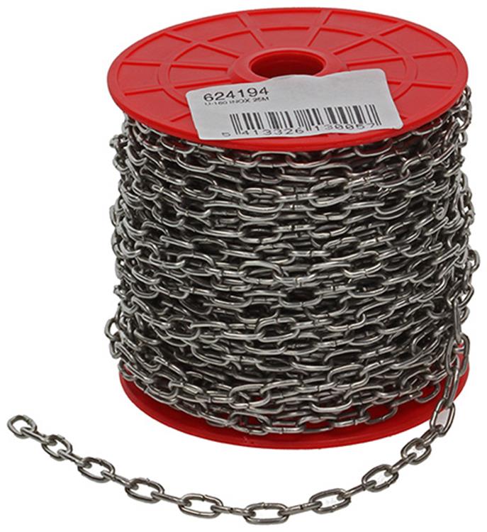 ギャラリービューアに画像をロードする, 1015002 - 25m horlogeketting inox rd.haspel 1,6mm | 25 stuks
