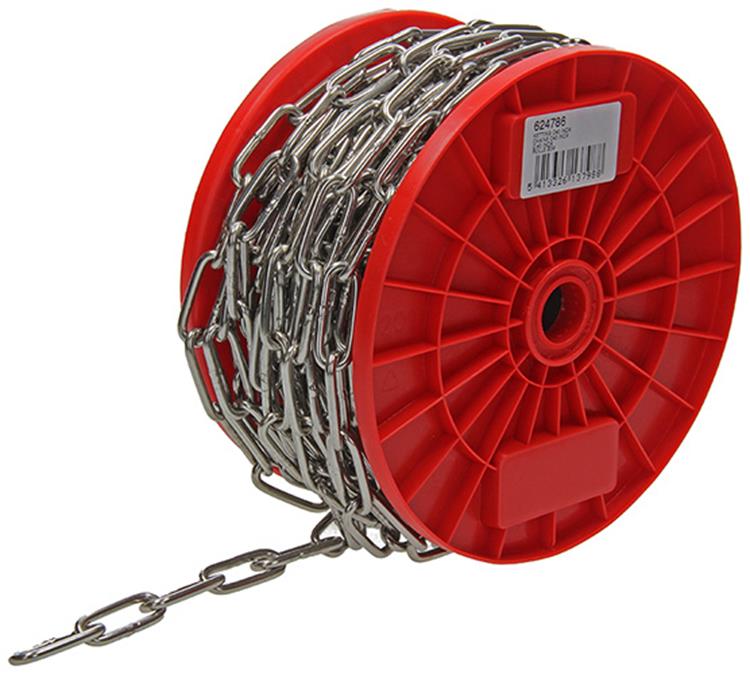 Afbeelding laden in galerijviewer, Mack 1015115 - kett. inox sch. lang din5685-1ø 4mm l 32mm 20m wwl 80 kg | 20 stuks
