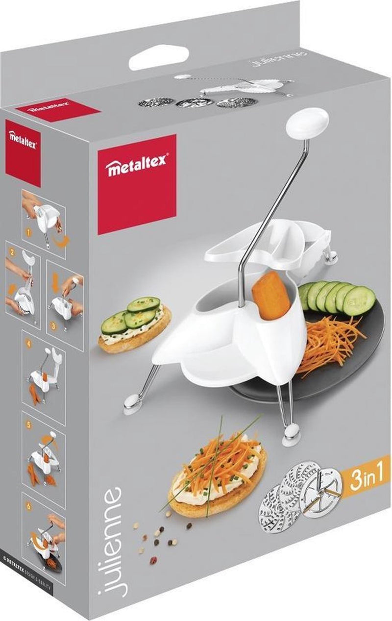Load image into Gallery viewer, Metaltex julienne 3-in-1 groentesnijder
