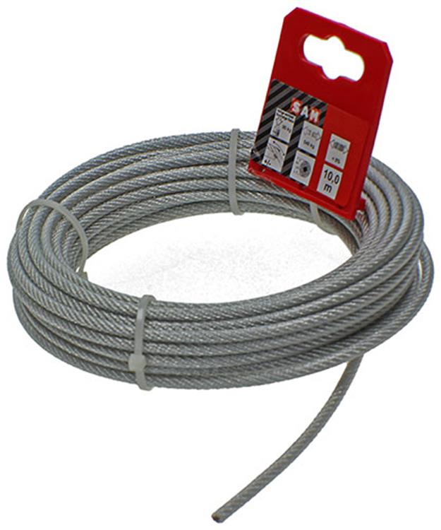 Afbeelding laden in galerijviewer, Mack 1015196 - staalkabel pvc mantel 6x7 10m 3-4mm wll 100kg din en12385-4 | 5 stuks
