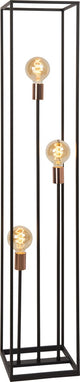 Lucide arthur - vloerlamp - 3xe27 - zwart